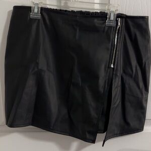 Faux Leather Skort